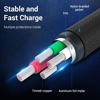 Vention Micro USB kabel 3A nylonowa szybka ładowarka USB typ C kabel danych do Samsung Xiaomi LG Android Micro USB kable telefonów komórkowych 6